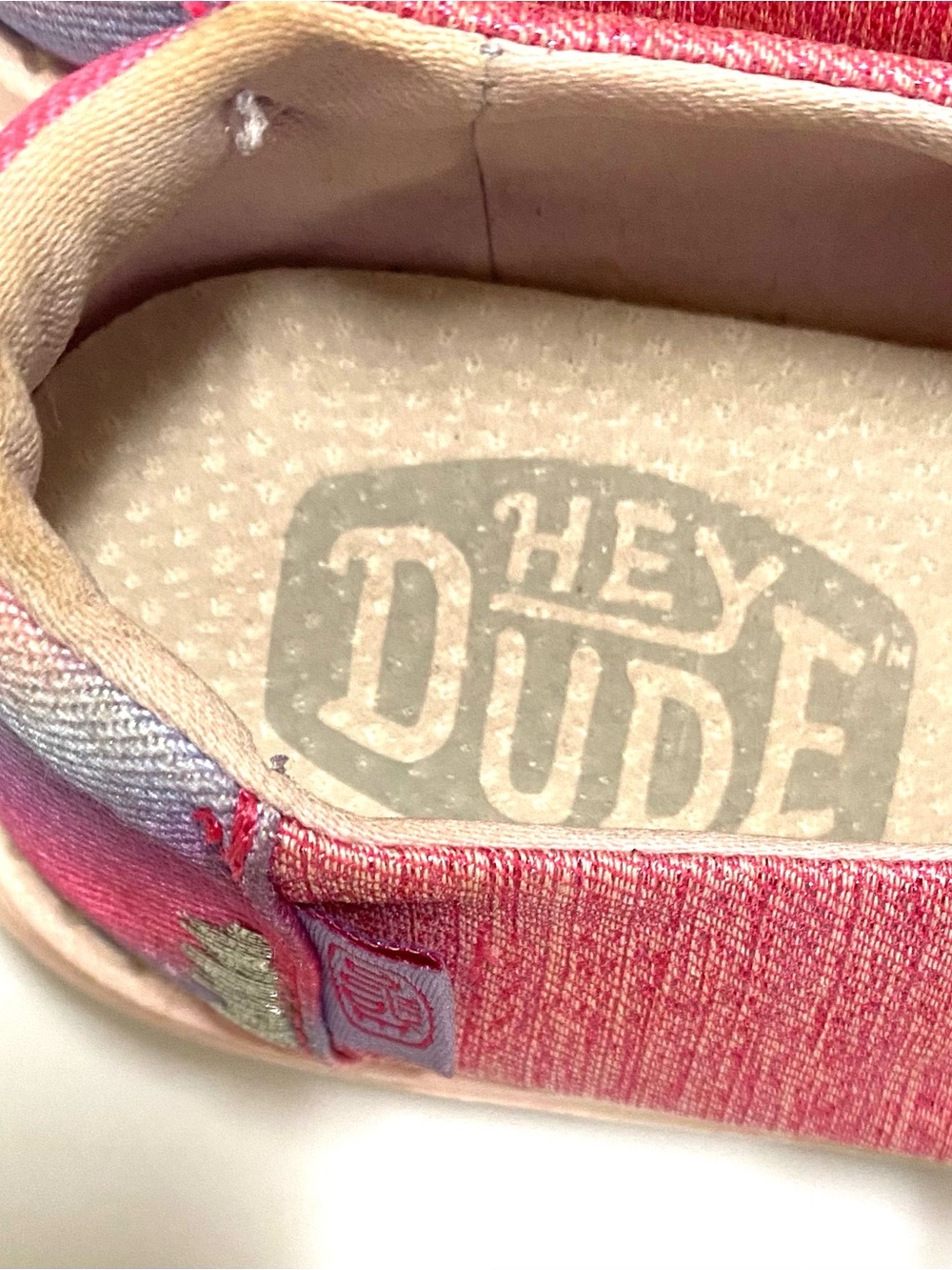 Hey Dude Sparkle Pink Youth Slip-Ons K12 - Picture 5 of 6